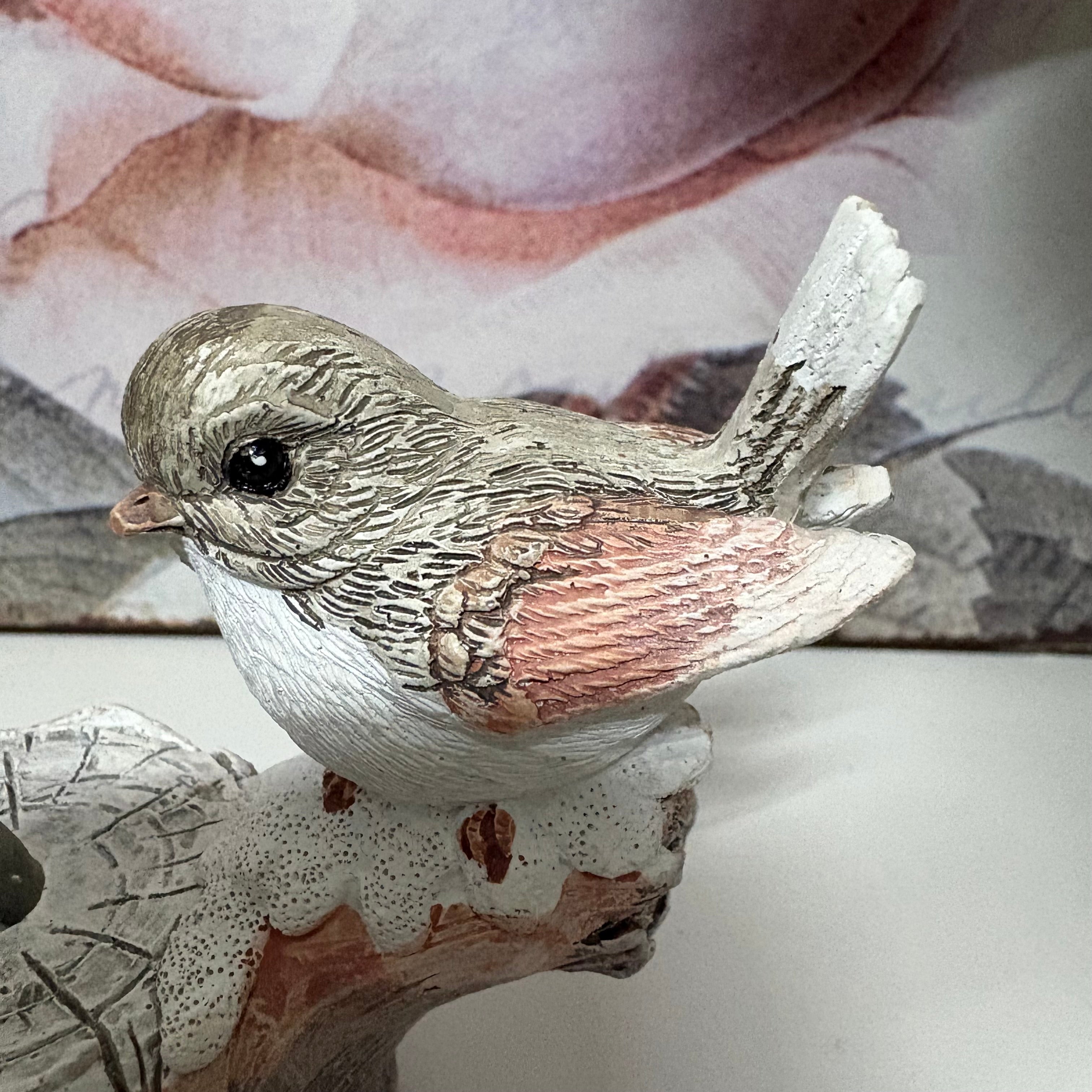Resin Bird On Light Up Branch Ornament