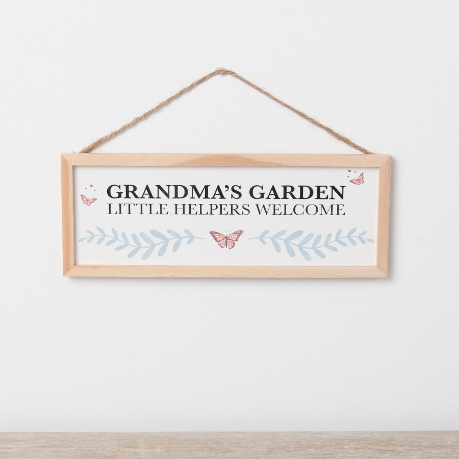 Grandma's Garden Helpers Sign, 25cm