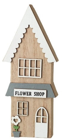 Large Wooden Flower Shop Ornament