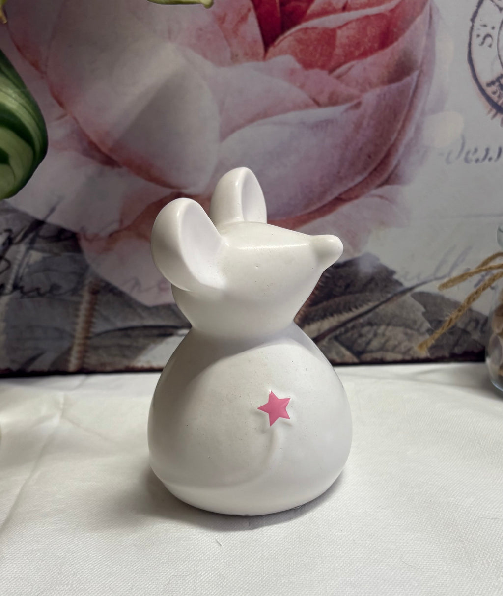 Always My Mother White & Pink Ceramic Mouse Ornament