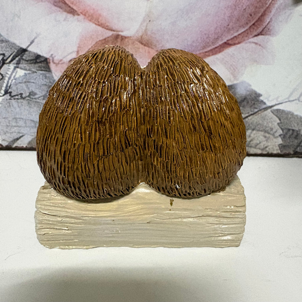 Hedgehog Family Message Resin Ornament, 8cm