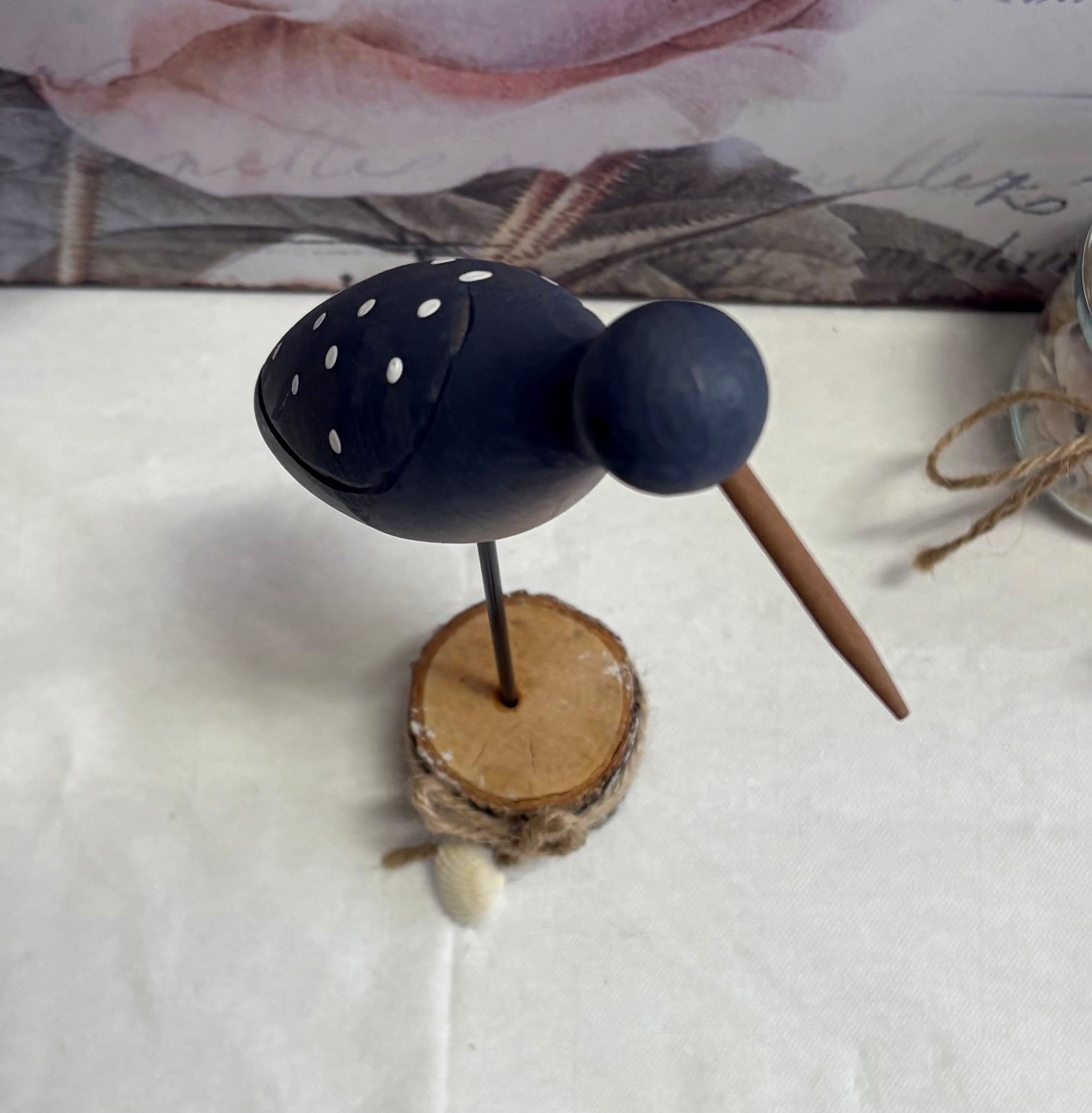 Wooden Seaside Bird Ornament, 20cm