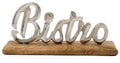 Bistro Sign on Wooden Base, 23cm