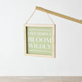 Wooden Live Simply Sign with Frame, 12cm
