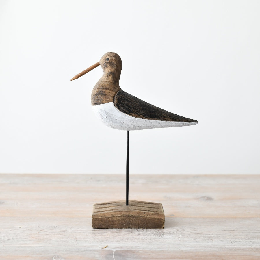 Large Wooden Bird On base Ornament, 24cm