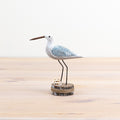 Grey Wooden Bird on Base, 13cm