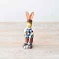 Standing Brown Golfer Bunny Hare Rabbit Figure Ornament