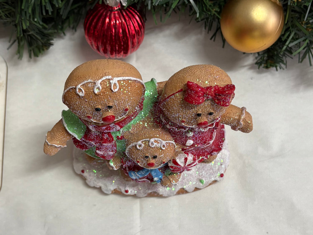 Gingerbread Family Resin Christmas Ornament
