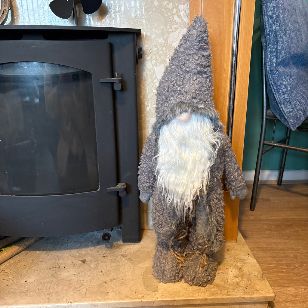 Grey Standing Gonk Christmas Decoration