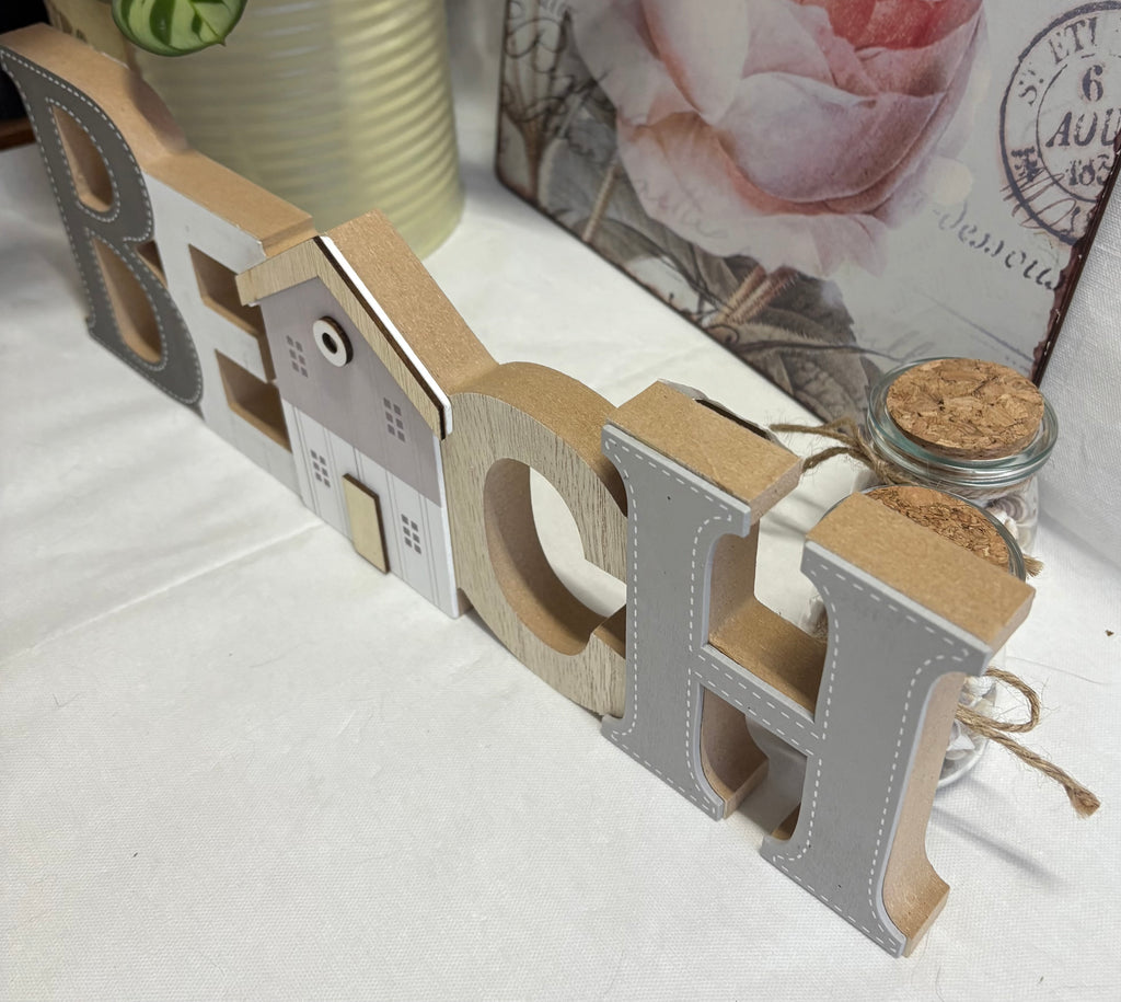 Wooden Beach Freestanding Plaque