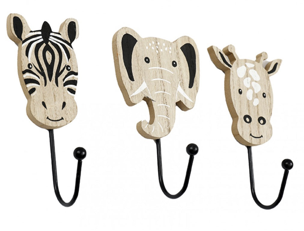 14cm Animal Wooden Hook - 3 designs