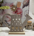 Watering Can with Floral Arrangement Ornament, 25cm