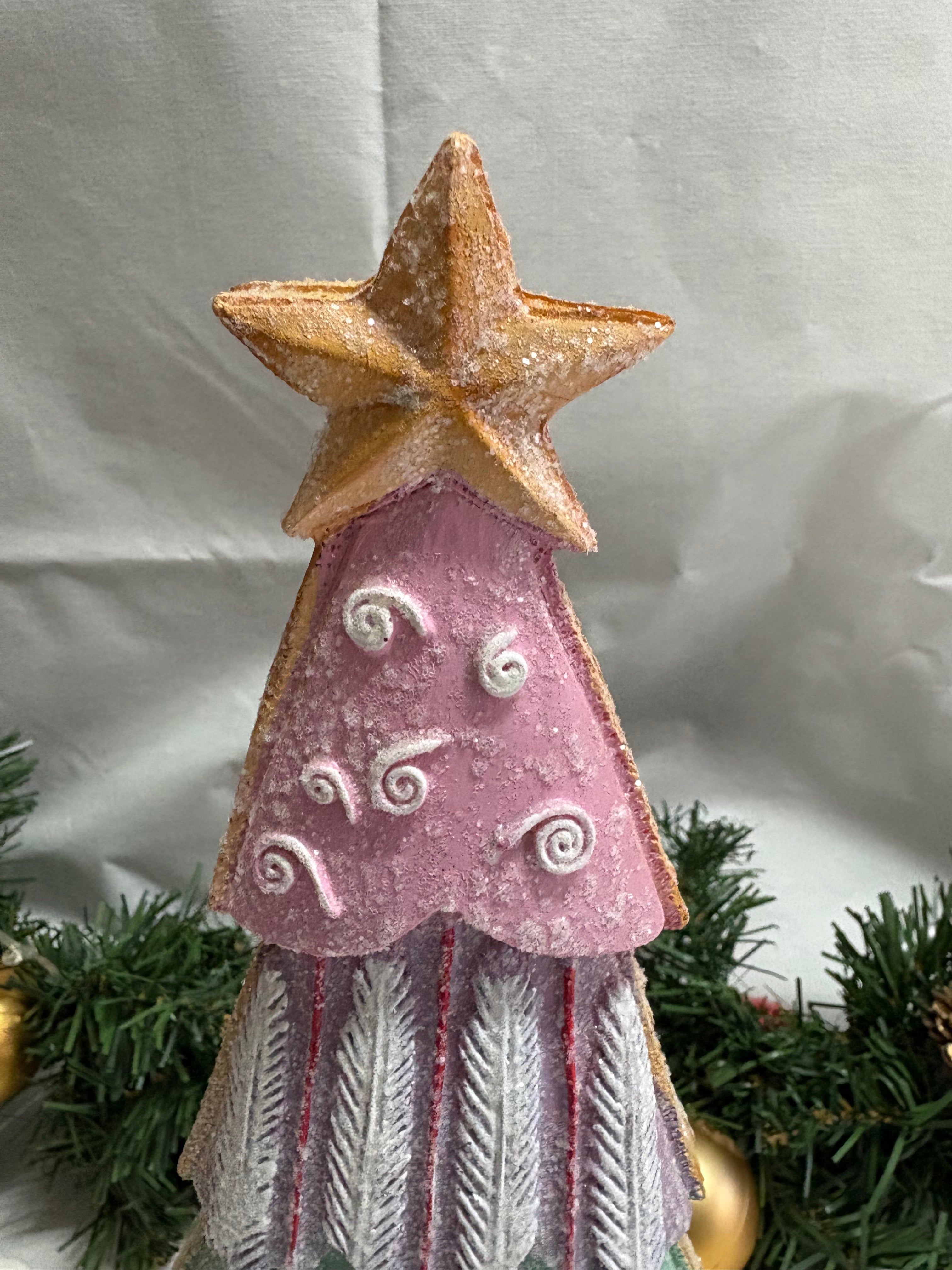 Pastel Gingerbread Large Resin Christmas Tree Ornament