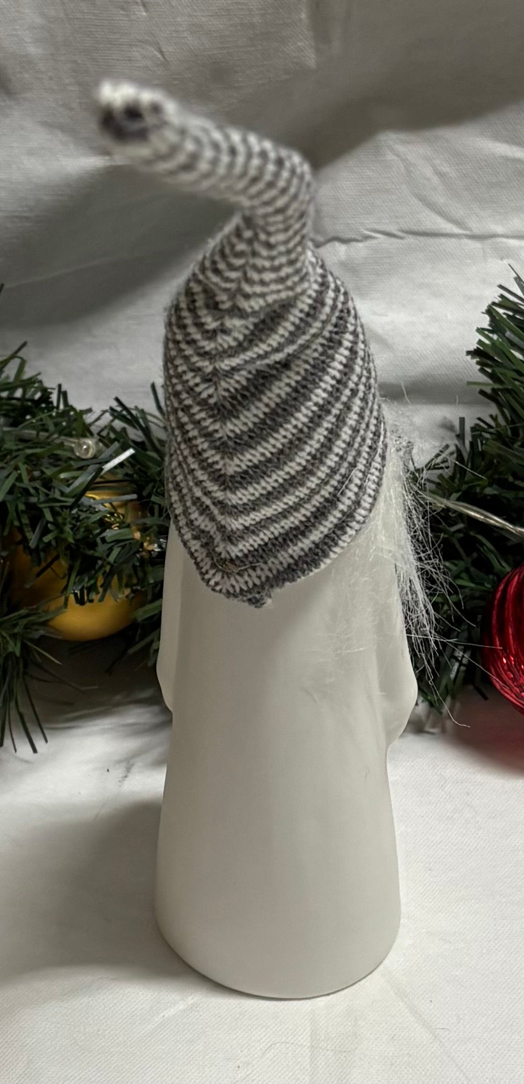 Ceramic LED Gonk With Knitted Hat