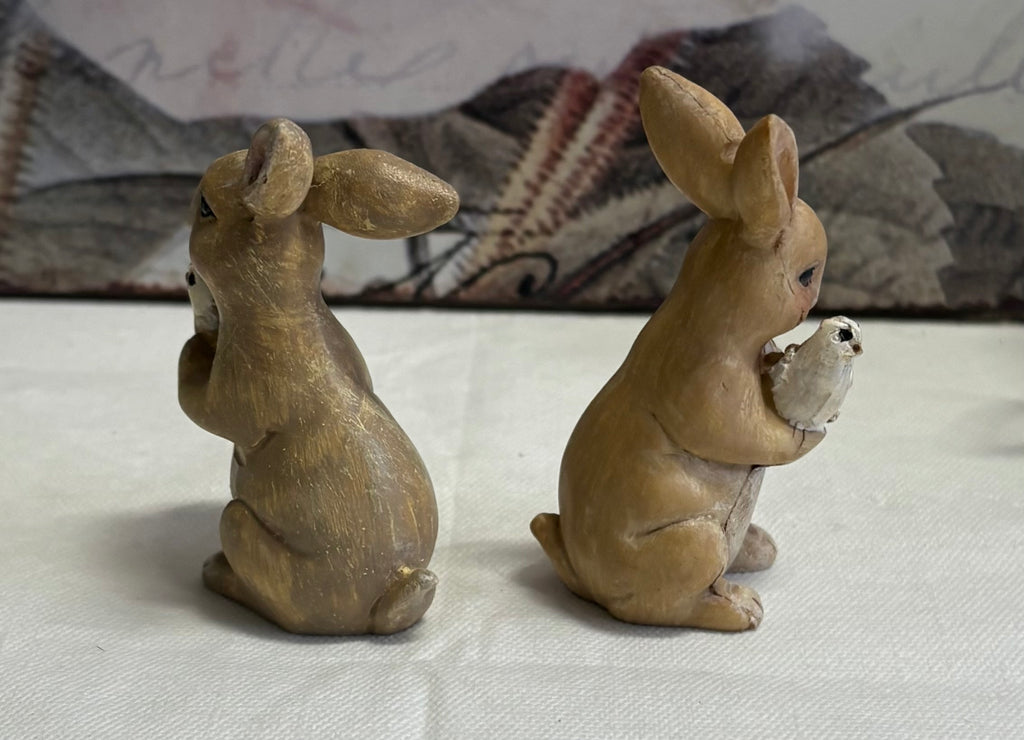 Pair of Bunny & Bird Ornaments