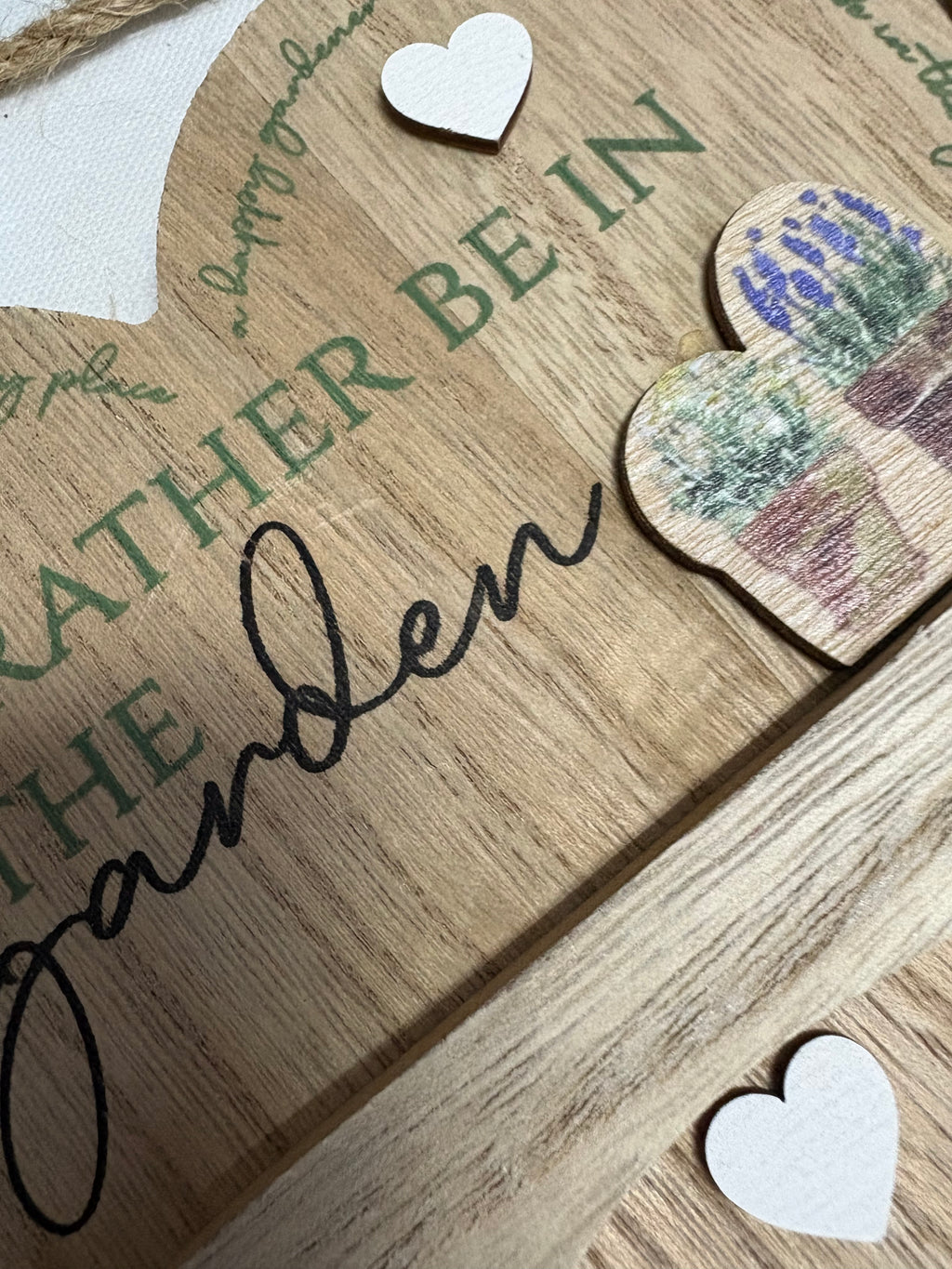Love Gardening Gardener Hanging 3D Wooden Sign - 3 Designs