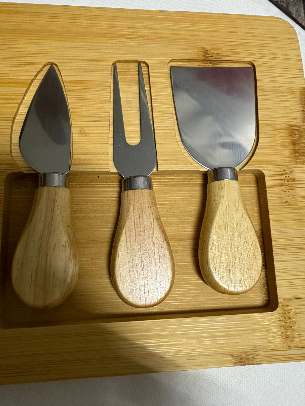Bamboo Cheese Board Set - with Specialised Tools