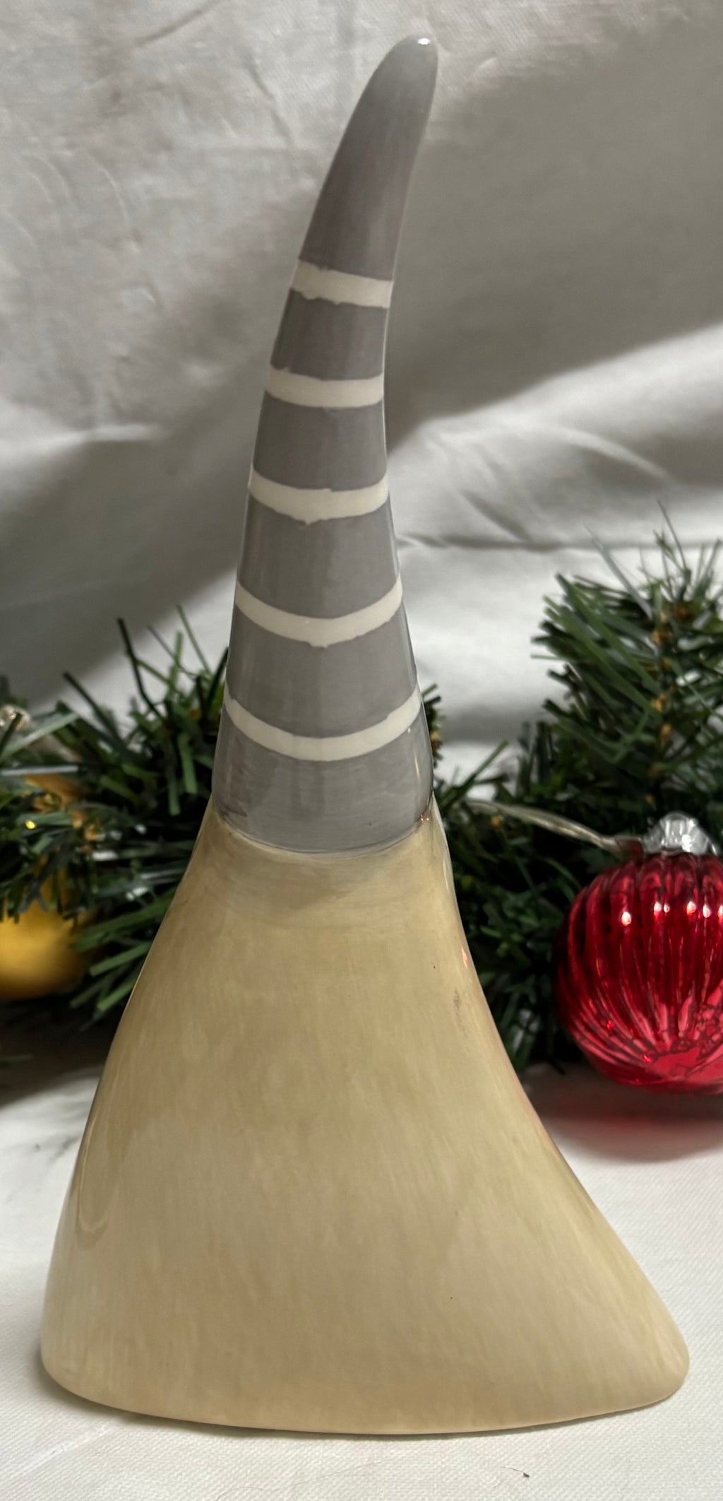 Triangle Ceramic Santa in Beige - 2 Sizes