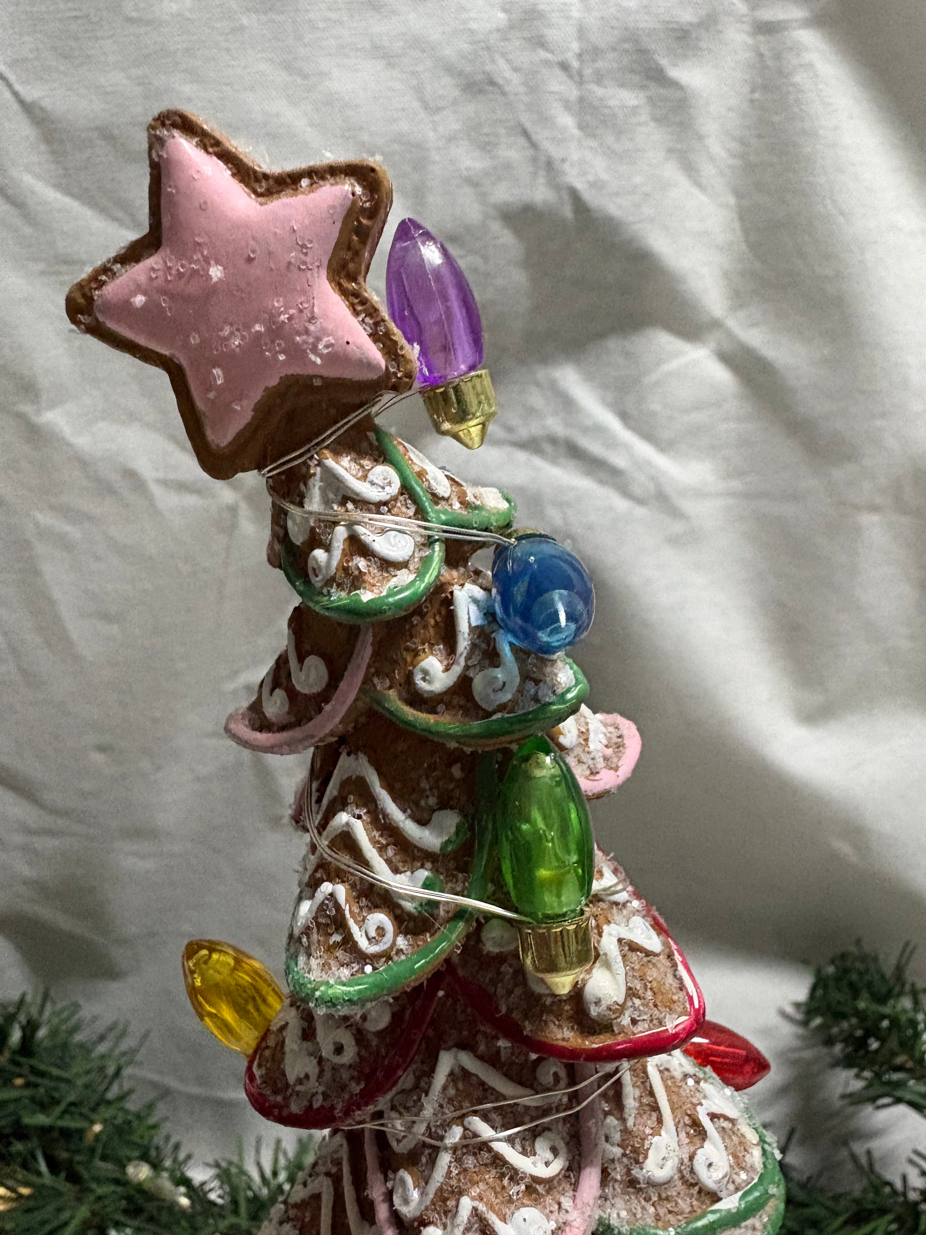 Light Up LED Gingerbread Man and Tree Ornament