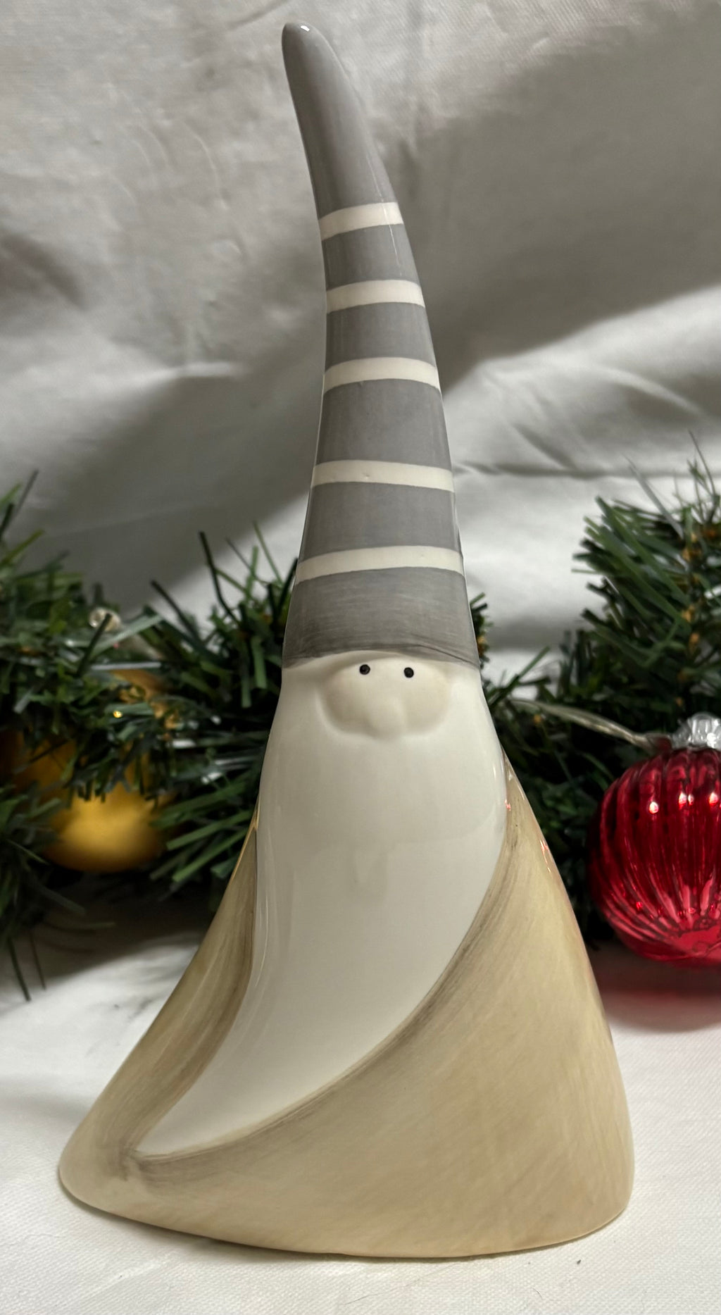 Triangle Ceramic Santa in Beige - 2 Sizes