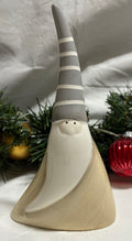 Triangle Ceramic Santa in Beige - 2 Sizes