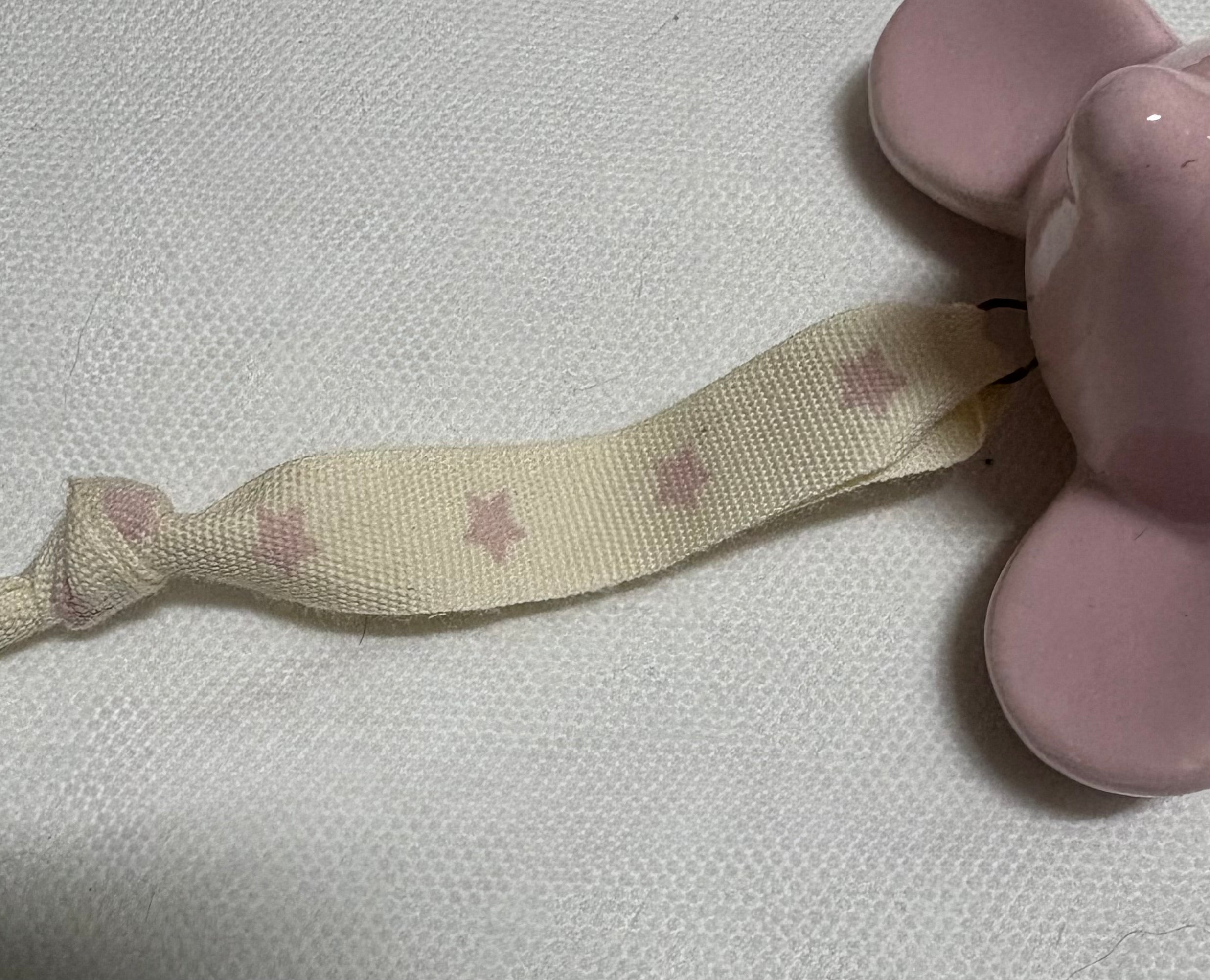 Set of 3 x Pink Ceramic Hanging Mice Ornaments