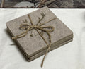 Set Of 4 Felt 10cm Deer Coasters