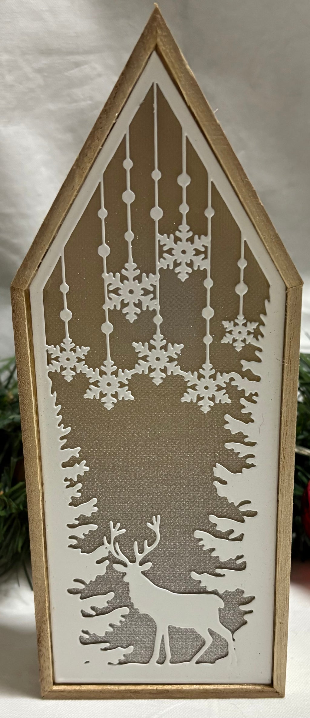 Christmas Reindeer Snow Scene LED Light box