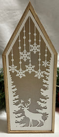 Christmas Reindeer Snow Scene LED Light box