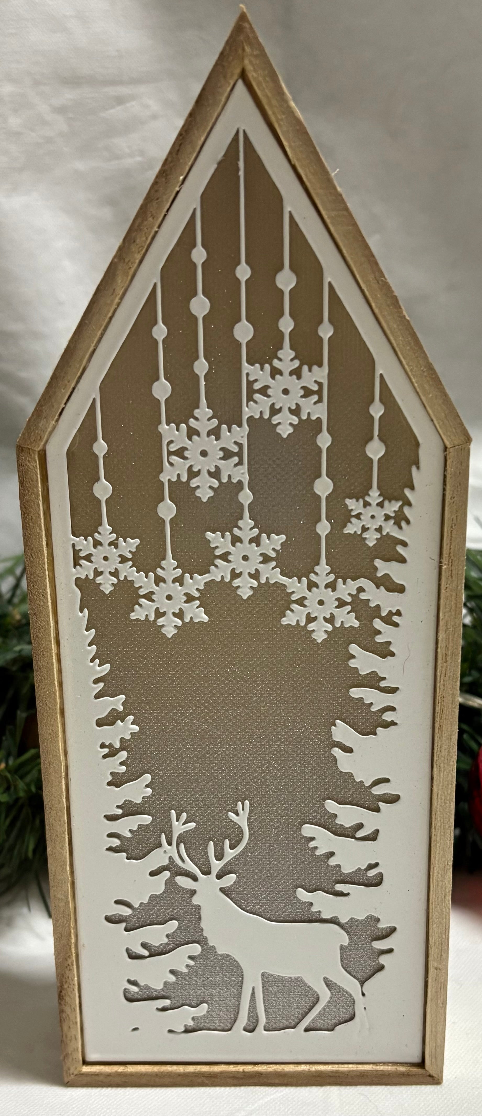 Christmas Reindeer Snow Scene LED Light box