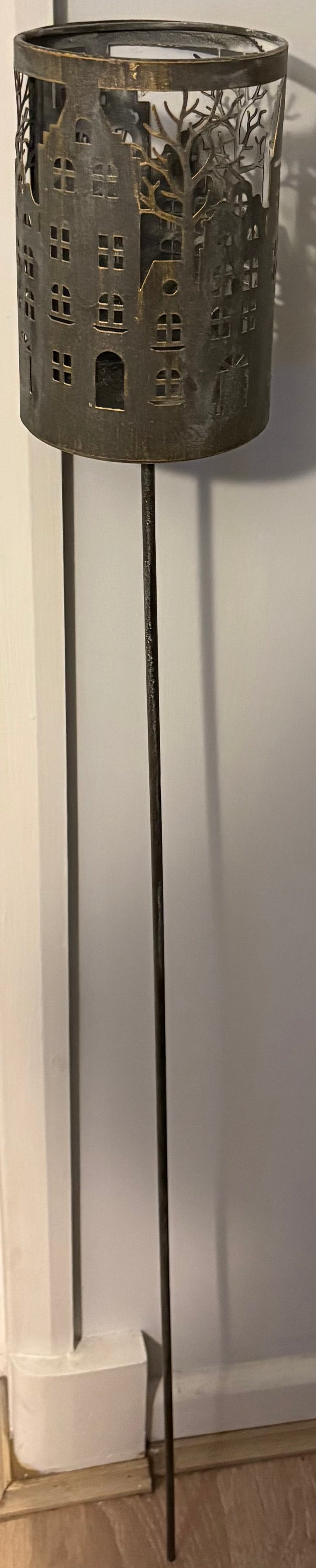 Metal House Cut Out Lantern Stake - 2 Sizes