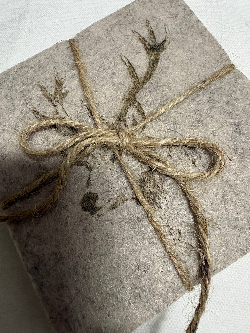 Set Of 4 Felt 10cm Deer Coasters