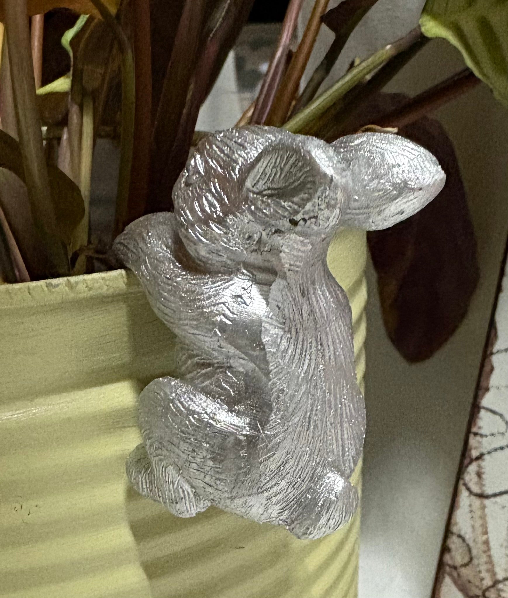 Silver Rabbit Pot Hanger - Decorative Ornament