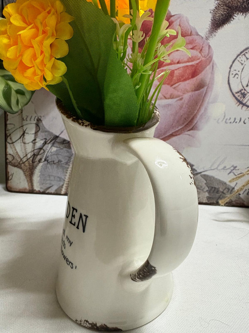 Ceramic Garden Jug, 13cm