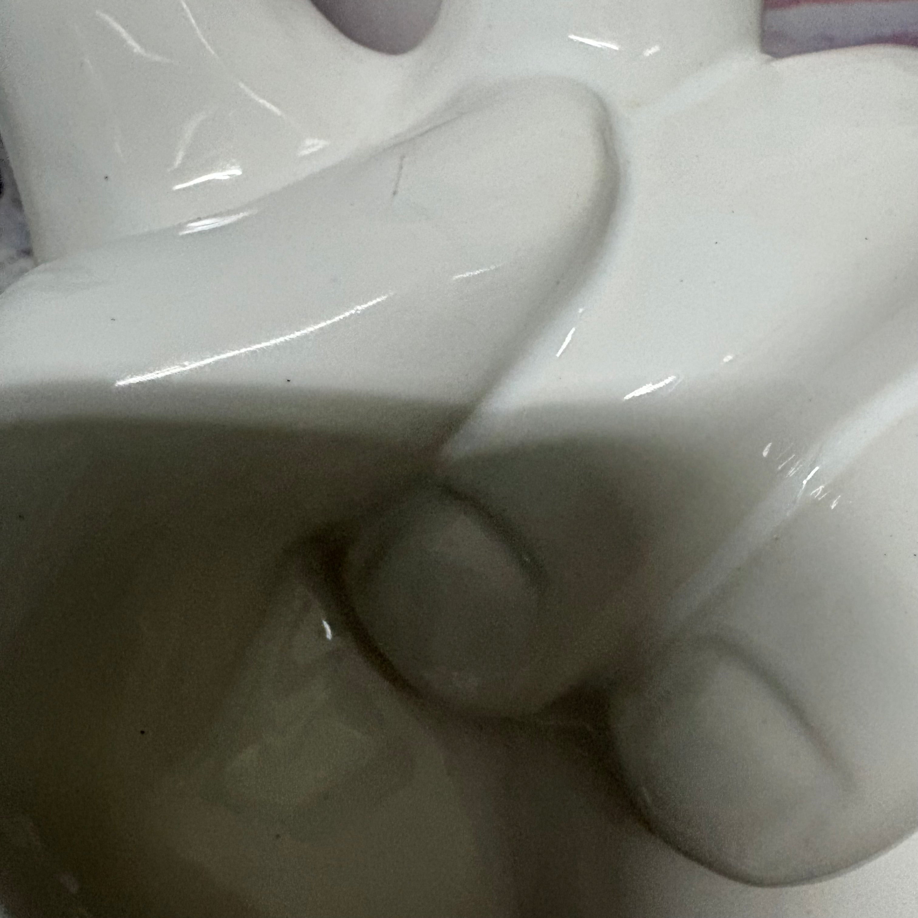 White Porcelain Victory Hand Ornament