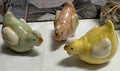 Set of 3 x Porcelain Pecking Chickens Ornaments