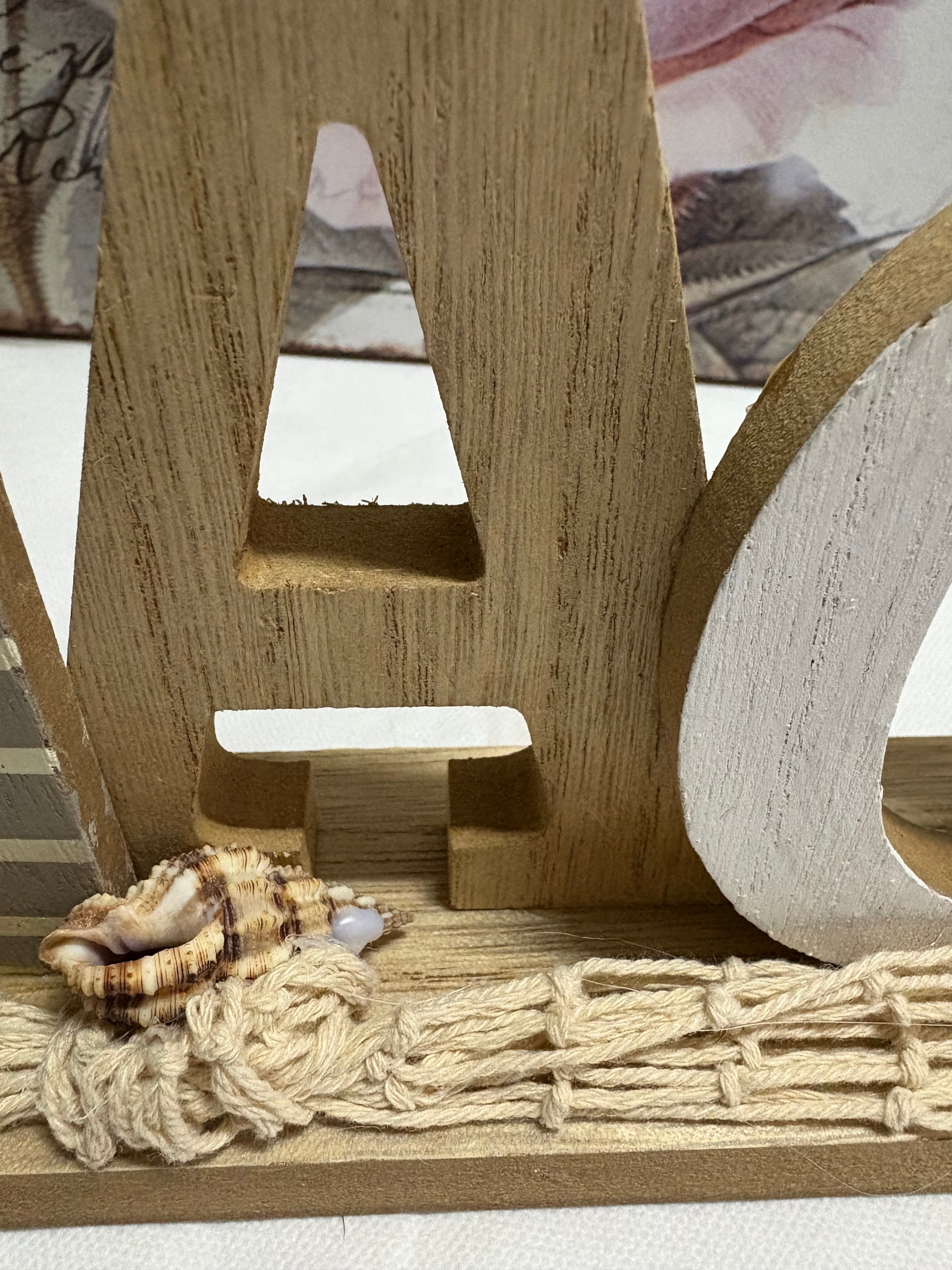 Wooden Beach Sign