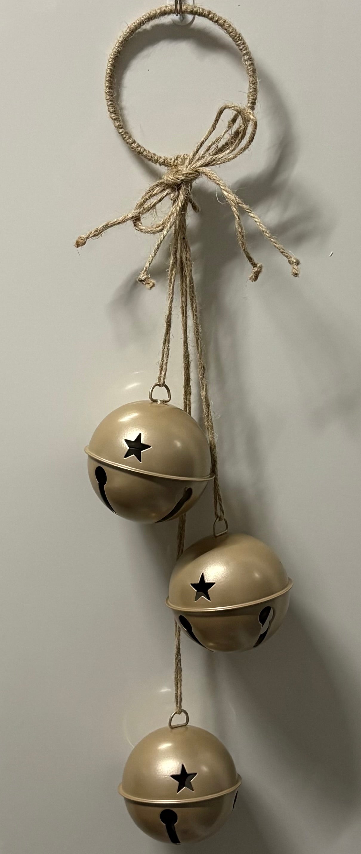 Large Hanging Gold Bells Christmas Decoration