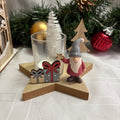 Wooden Star T Light Holder Christmas Ornament