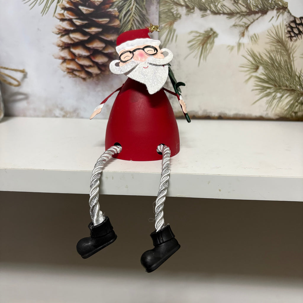 Metal Santa Shelf Sitter Ornament