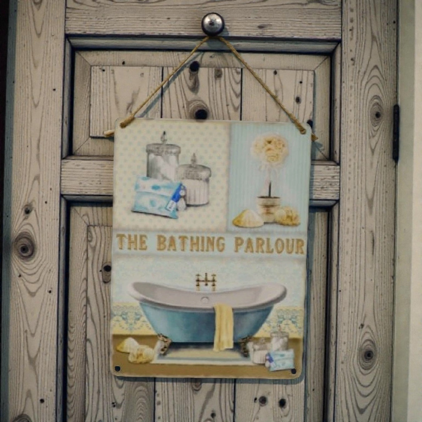 Vintage Style Metal Bathing Parlour Wall or Door Sign