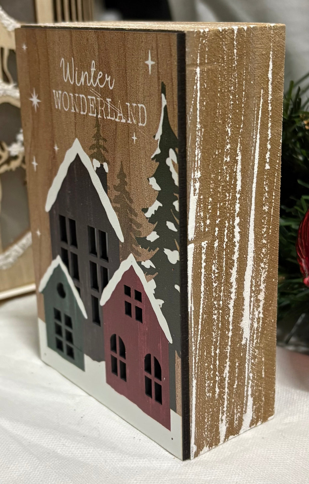 Winter Wonderland LED House Block Decoration