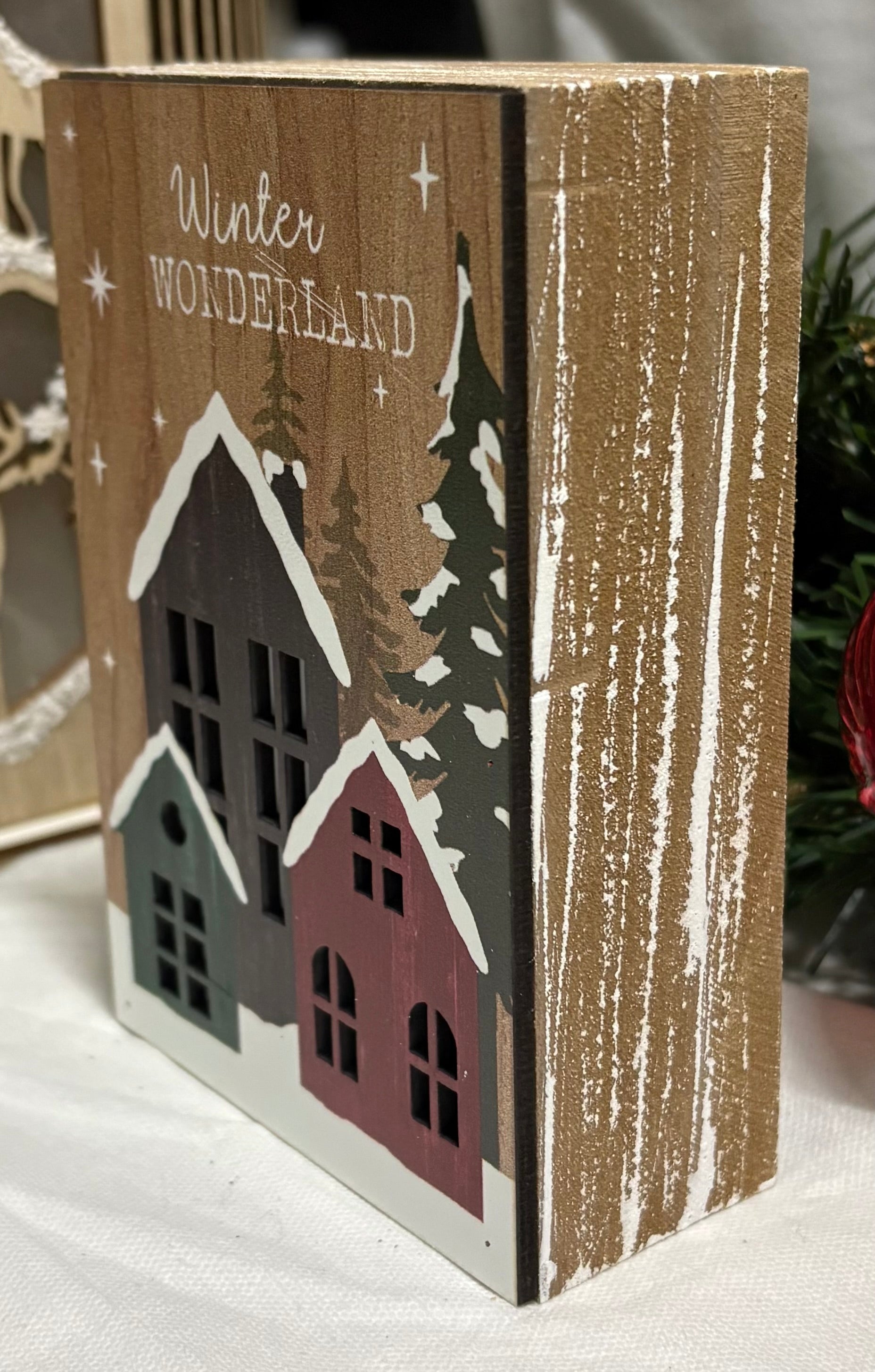 Winter Wonderland LED House Block Decoration