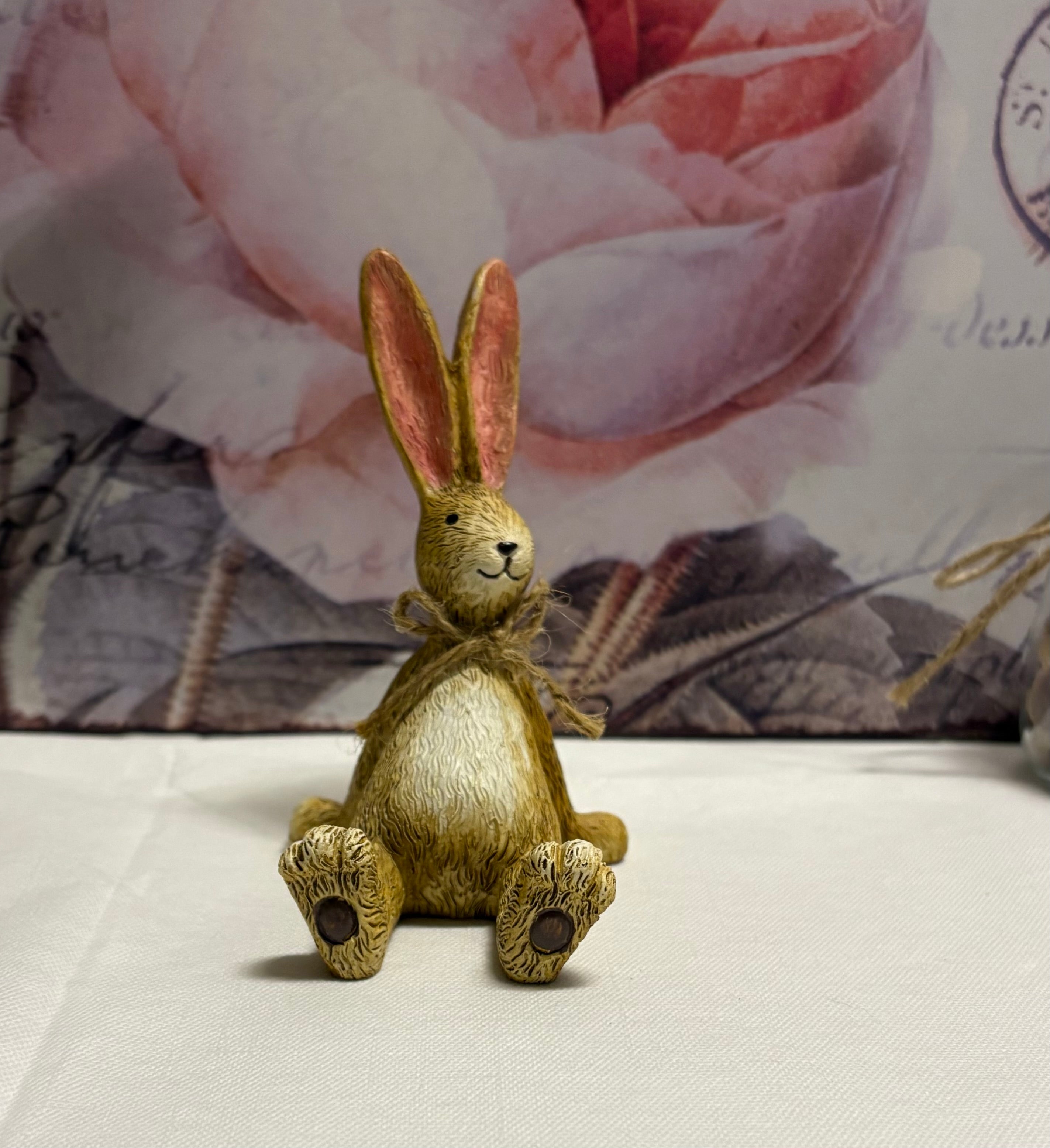Sitting Laid Back Bunny Resin Figure