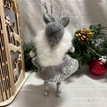 Standing Mouse in Silver Dress Christmas Ornament