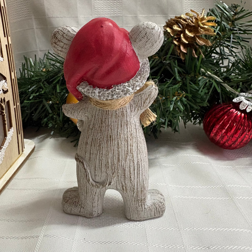 Standing Mouse With Santa Hat Christmas Ornament - 2 Sizes