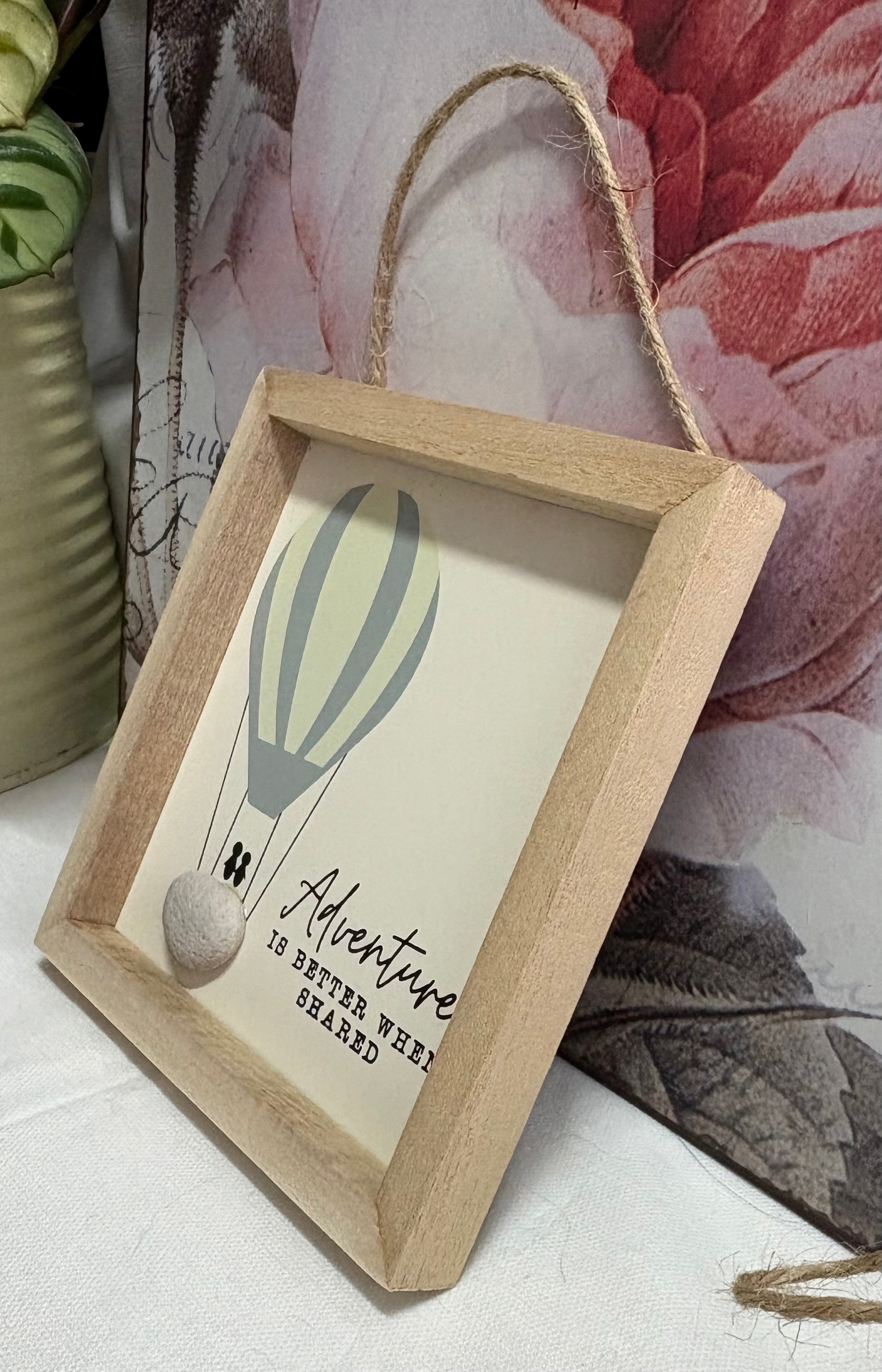 Wooden Frame Adventure is Better When Shared 13cm