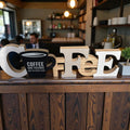 Wooden Block Coffee Sign – 'Friends'
