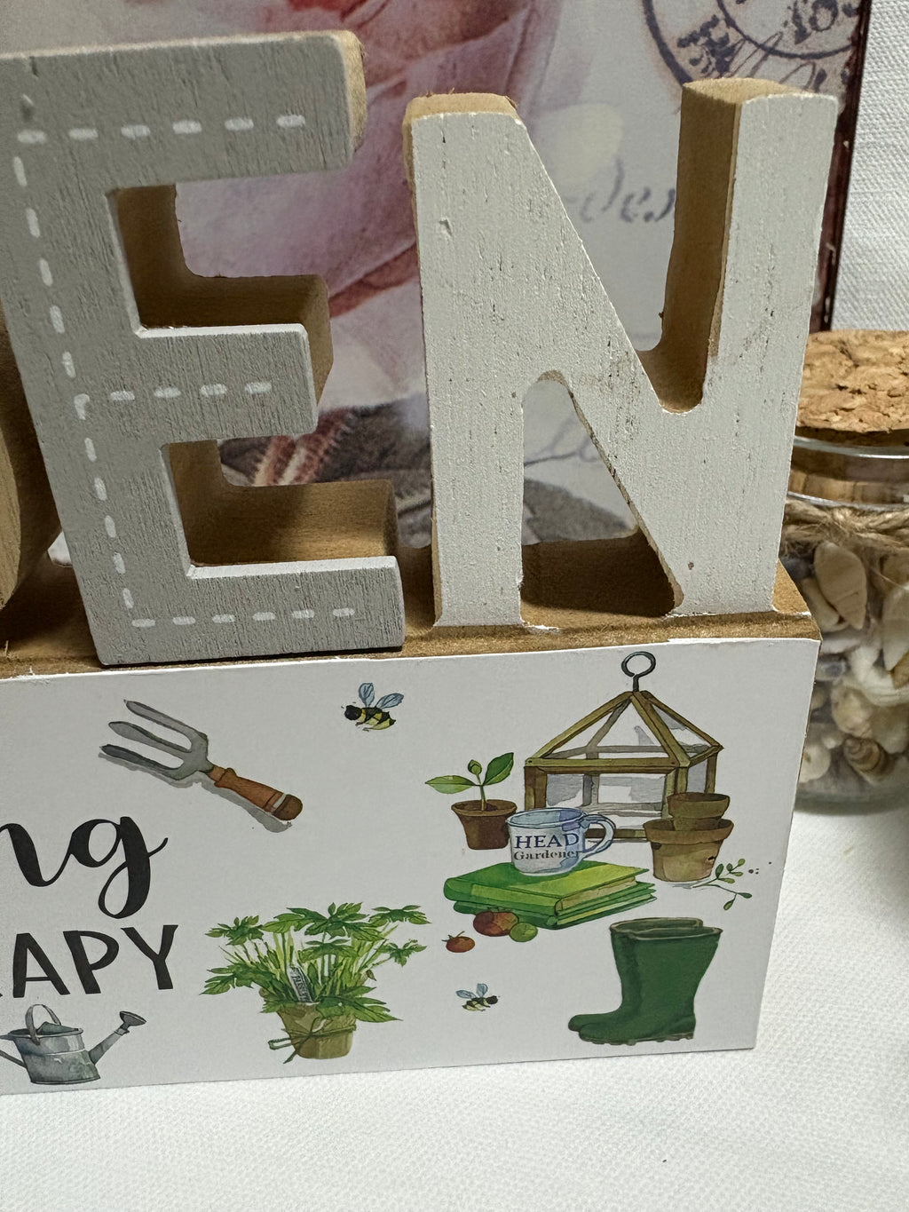 Green Fingers Gardening Garden Therapy Standing Plaque