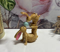 Kissing Bunnies Easter Ornament - Green Egg